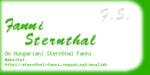 fanni sternthal business card